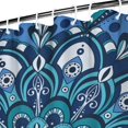 thumbnail image 4 of Extra Long Boho Shower Curtain 72x84 Inches - Vintage Floral & Tropical Leaves Pattern, Waterproof Bohemian Bathroom Decor with 12 Hooks, Tribal Rustic Style, 4 of 5