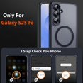 thumbnail image 2 of Magnetic for Samsung Galaxy S25 FE Case with Screen Protector 2X,Compatible with MagSafe,Phone Case Slim Hard PC Silicone Bumper Shockproof Protective Cover for Samsung S 25 FE 5G,Black, 2 of 12