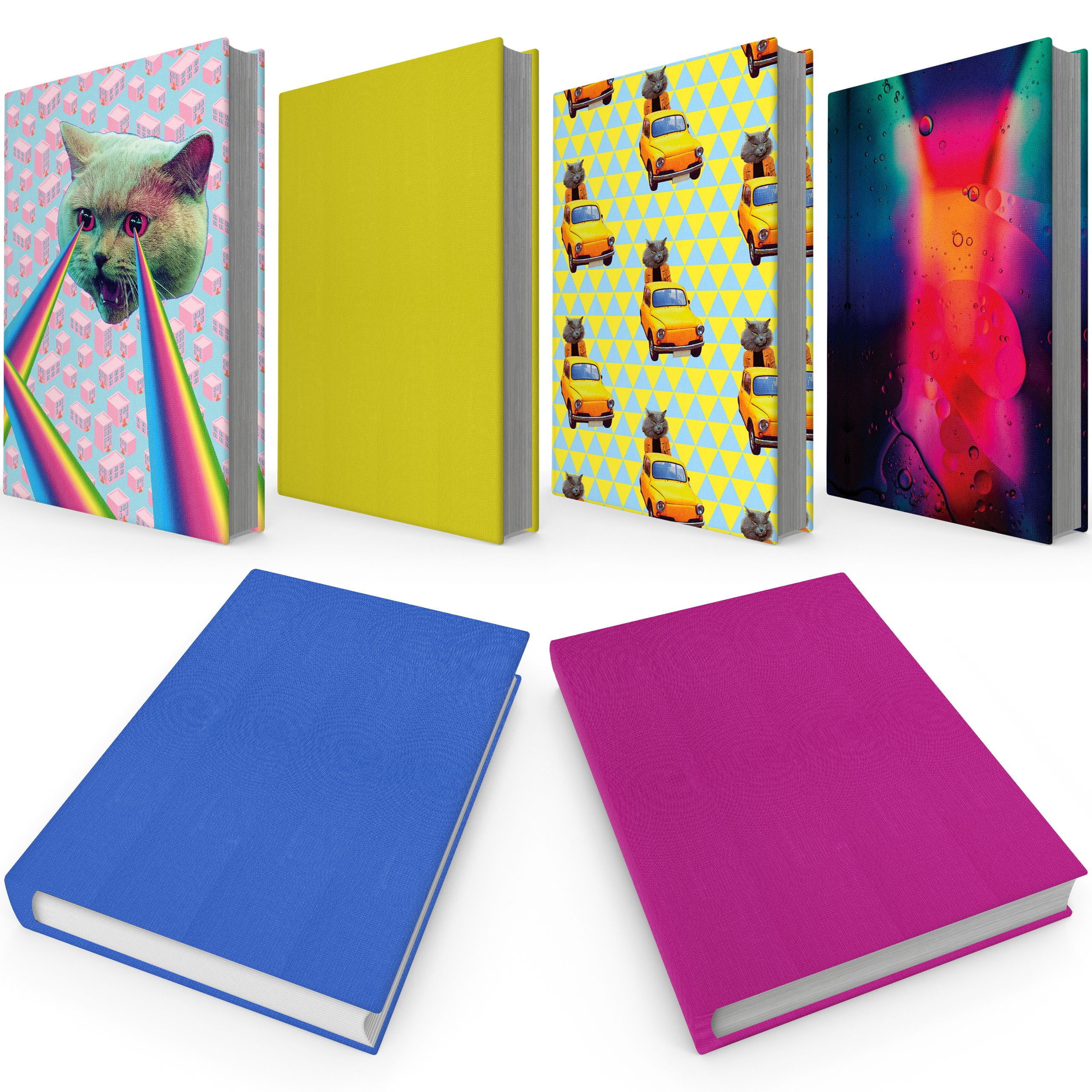Ellopi 9" x 11" Jumbo Stretchable Book Covers Cool Print or Solid Book