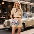 thumbnail image 6 of FORMRS Women Crossbody Purse with Chain Strap Vegan Leather Shoulder Handbag, Pink Geometric, 6 of 7
