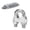 3/8"-M10-50PCS, variant on Wire Rope Clip Cable Clamps 1/2"-M13-25PCS Galvanized U-bolt Saddle Fasteners