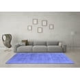 thumbnail image 3 of Ahgly Company Indoor Square Oriental Blue Industrial Area Rugs, 4' Square, 3 of 4