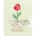 thumbnail image 2 of Prahl, Courtney 26x32 Gold Ornate Wood Framed with Double Matting Museum Art Print Titled - Teacup Floral I, 2 of 4