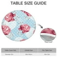 thumbnail image 6 of Round Fitted Tablecloth with Elastic Edges Fits 45"-52" Round Tables Pioneer Colorful Floral Waterproof Table Cover Washable Indoor and Outdoor for Party Kitchen Dinner Banquet Patio Picnic, 6 of 7