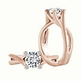 thumbnail image 2 of AFFY Round White Natural Diamond Accents Semi Mount Engagement Ring In 14k Solid Rose Gold (I-J Color, I2-I3 Clarity, 0.03 Cttw) Ring Size-11.5, 2 of 3