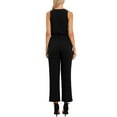 thumbnail image 3 of INSPIRE CHIC Jumpsuits for Women Dressy Casual Jumpsuit Sleeveless Crew Neck Knit Wide Leg Rompers Jumpers Summer Outfits XS Black, 3 of 6