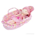 thumbnail image 4 of Lullaberry Cozy Dream Doll Bassinet - Baby Doll Portable Carrier - Fits for American Girl Dolls up to 18"(46cm) - Soft Pillow & Safety Buckle Included - Pink, 4 of 6