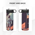 thumbnail image 3 of Yiaed Astronaut With American Flag Print Water Bottle with Straw Lid, Stainless Steel Double Wall Insulated Water Bottle | Leak-Proof and Spill-Proof Water Bottle, 3 of 8