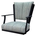 thumbnail image 3 of Montana Swivel Dining Caster Chair - Watusi Aqua Fabric - Black Metal, 3 of 3