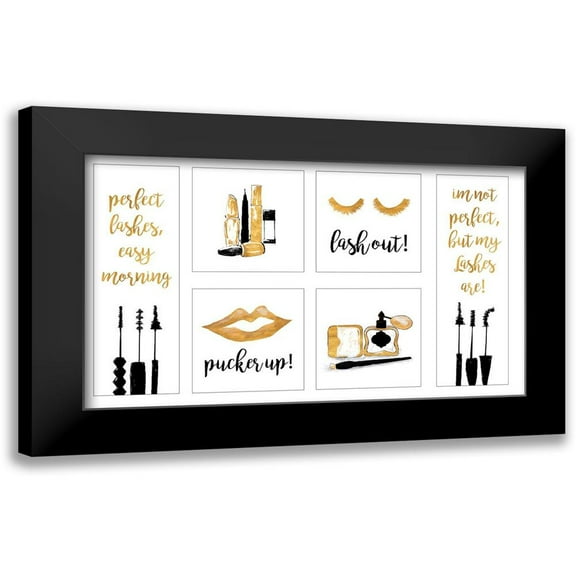 Ritter, Gina 14x10 Black Modern Framed Museum Art Print Titled - Makeup Quotes II