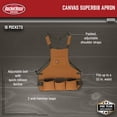 thumbnail image 2 of Bolsa para herramientas Bucket Boss para hombre, ajustable, marrón, 16 bolsillos, 2 of 7