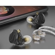 KZ ZS10 Pro X in Ear Monitor Headphone, Upgraded 4BA 1DD KZ Headphone Multi Driver in Ear IEM Earphone with Detachable Silver-Plated 0.75mm 2Pin Cable inears for Audiophile(Black with Mic)