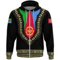 thumbnail image 5 of Sudadera con capucha y cremallera con el emblema nacional de Eritrea para hombre, ropa informal, sudadera deportiva con capucha para hombre, 5 of 5