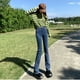 thumbnail image 1 of Vaqueros de terciopelo de Retro Azul para mujer, Pantalones rectos de tubo extendidos finos y de cintura alta negros, Otoño e Invierno 2024, 1 of 5