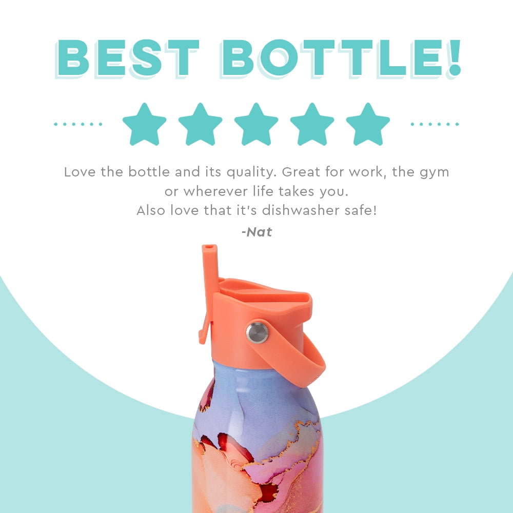 Swig Life 20oz Flip + Sip Bottle | Insulated Stainless Steel Water Bottle with Straw | Dreamsicle