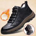 thumbnail image 4 of XIMIN Snow Boots for Men Waterproof Non Slip Faux Fur Lined Winter Booties Platform Oxford Shoes Winter Lace Up Ankle Boots Outdoor Insulated Warm Walking Shoes, 4 of 5