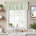 thumbnail image 2 of Green Tree Branch Valance Curtain for Windows Retro Classic Art Green Tree Branches Flower Rod Pocket Curtain Valances Short Window Treatments for Kitchen Bathroom Laundry Basement 56 x 16 Inch, 2 of 9