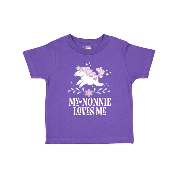 Inktastic Nonnie Loves Me Granddaughter Unicorn Girls Toddler T-Shirt