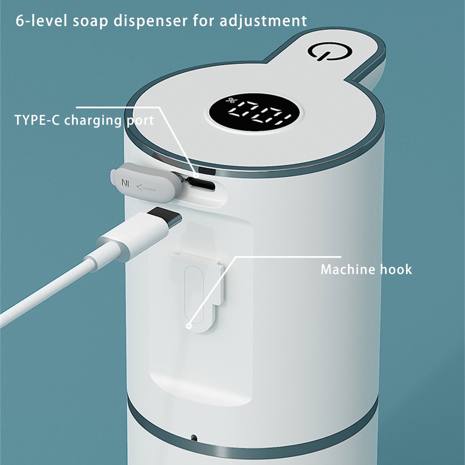 Automatic Hand Soap Dispenser Touchless Hand Washer Countertops 380ml Soap Dispenser for Home Restaurant Easy to Use