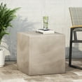 thumbnail image 2 of Ian Outdoor Lightweight Concrete Side Table, Light Gray, 2 of 7
