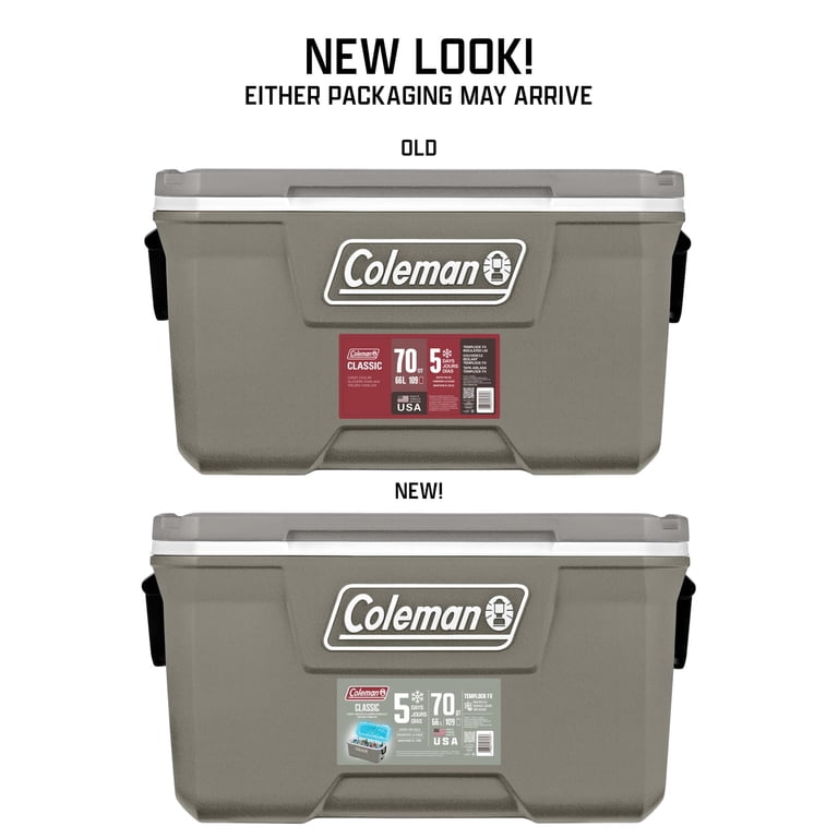 Coleman, Cooler Ice Insulation, 70QT Hard Chest Cooler, Silver Ash
