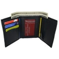 thumbnail image 4 of Trifold Leather Wallet W/ Zippered Pockets & ID Window 1655, 4 of 19