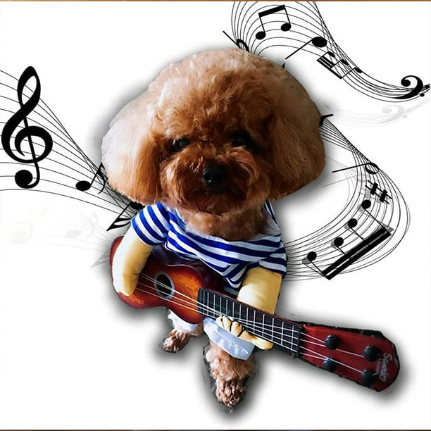 Funny Halloween costume pet dog guitar costume Walmart