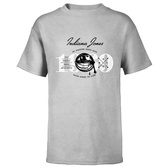 Lucasfilm Indiana Jones and the Dial of Destiny 1969 Begins - Short Sleeve T-Shirt for Kids - Customized-Athletic Heather