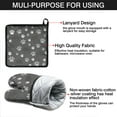 thumbnail image 7 of Grey Dog Paw Footprint Kitchen Oven Mitt and Pot Holder Sets 2 Pcs for Baking, Cooking and Grilling, Heat Resistant Up To 392 °F, 7 of 7
