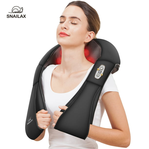 Snailax Shiatsu Neck Massager with Heat, Kneading Shoulder Massager, Deep  Tissue Neck & Shoulder Massager Pillow for Pain Relief on Waist, Leg, Calf,  Foot, Arm, Belly, Father's Day Gift, Gift for Men -