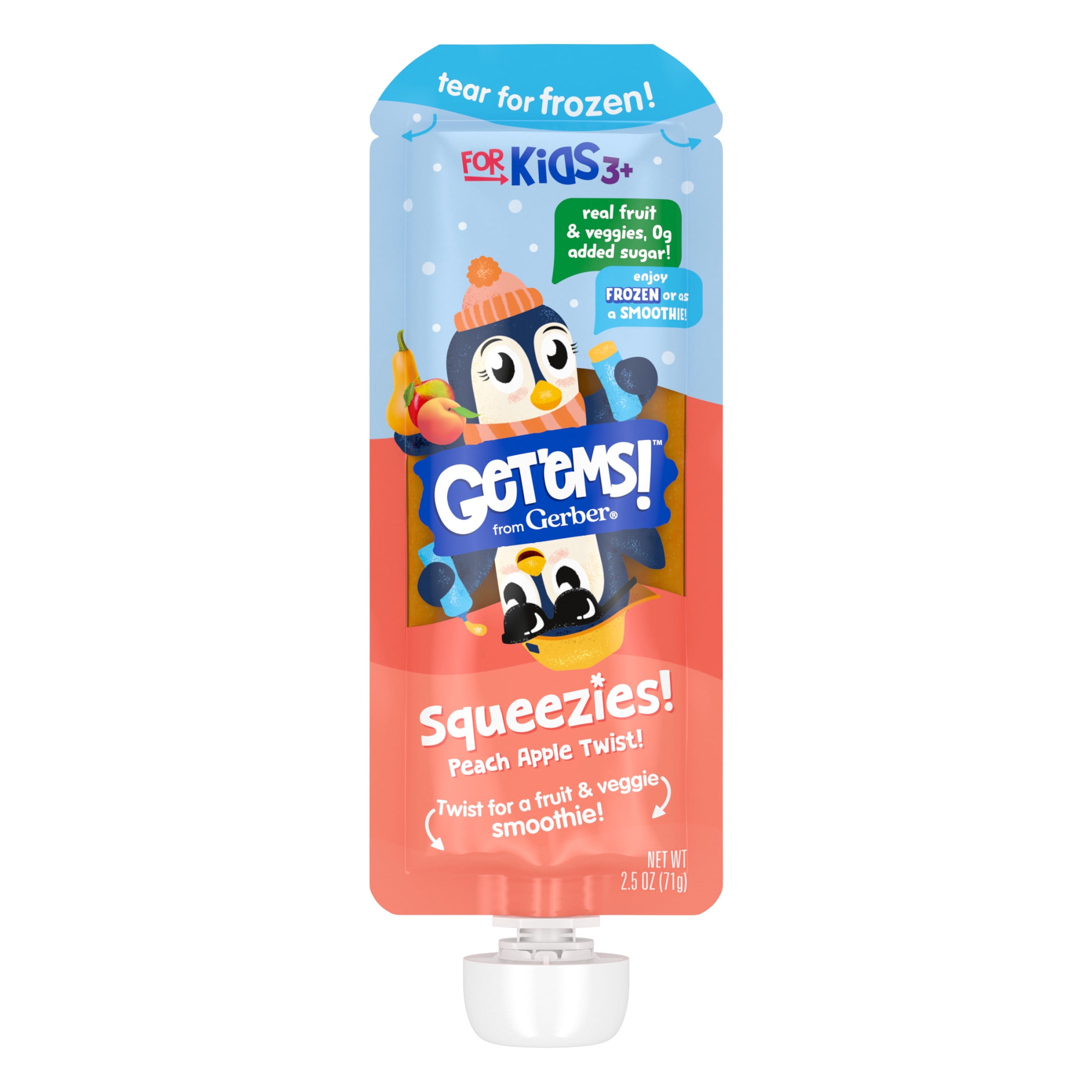 Gerber Get'ems Squeezies, Cherry Limeade Smoothie Pouches