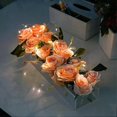 thumbnail image 3 of Clear Acrylic Flower Vase Rectangular Floral Centerpiece For Dining Table, Long Rectangle Acrylic Vase For Home Wedding Dining Table Decor, 3 of 5