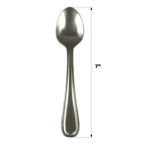 Mainstays Fleetline Mirror Polishing Stainless Steel Tableware Spoons Adult 3-Piece Set, Silver
