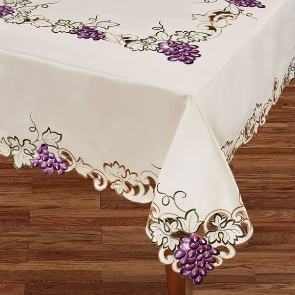 Cabernet Oblong Tablecloth Light Cream 70 x 104 Inches Oblong