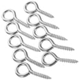 thumbnail image 2 of FRCOLOR 10pcs Screw Eye Pins Metal Eye Hooks Diy Crafts Eye Hooks Cable Fixing Hooks, 2 of 5