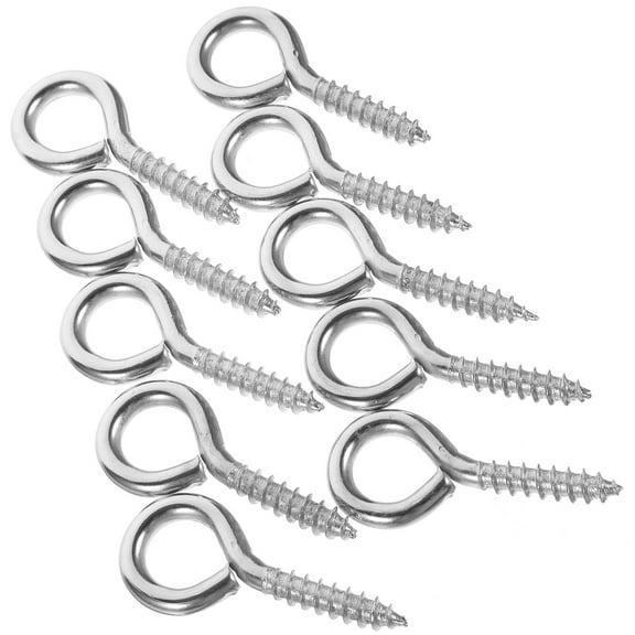 COSMOBETTY Eyelet Hooks Nickel Plated Q235 10Pcs For Construction And Diy Projects