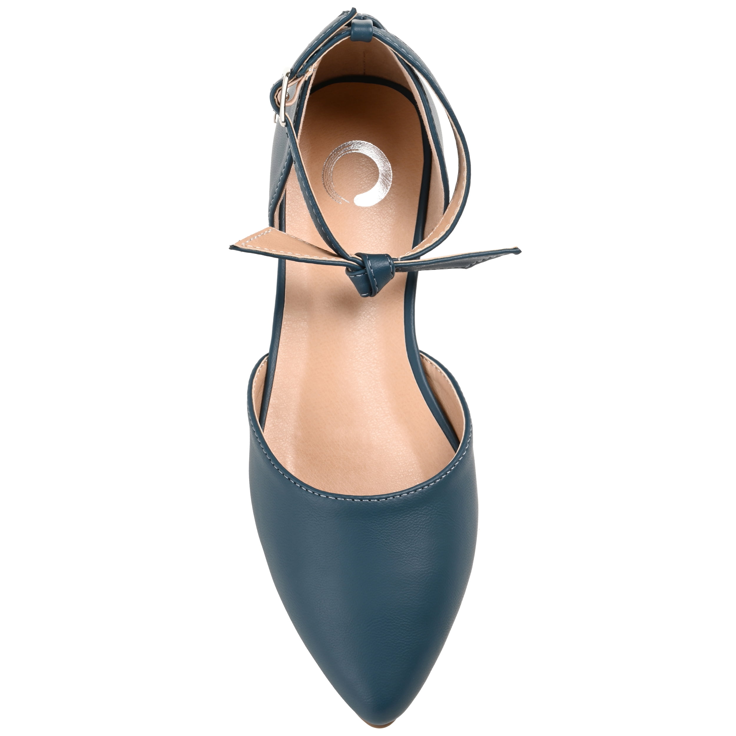 Journee Womens Vielo Ballet Almond Toe Buckle Flats, Widths Available