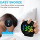 thumbnail image 5 of Pequeño despertador digital LED de escritorio, reloj electrónico de viaje, alarma dual, función de repetición, ajuste de día regulable, pantalla semanal de 12/24 horas, 4 pulgadas, color negro, 5 of 5