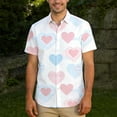 thumbnail image 5 of Stamzod Couples Matching Hawaiian Shirts Men Women Lover Heart Valentines Shirt Short Sleeve Summer Beach Button Down Shirts White E XXL, 5 of 8