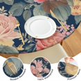 thumbnail image 4 of Pioneer Flower Floral Print Pattern Round Fitted Tablecloth with Elastic Edge,Dining Table Cover Waterproof,Outdoor Round Tablecloth for Camping,Dining,Indoor and Outdoor, 4 of 7