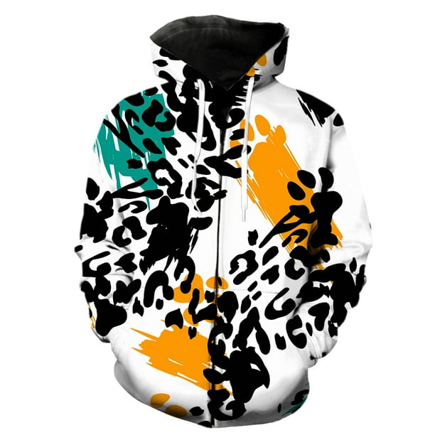 Sudadera con capucha y cremallera de manga larga con estampado 3D de grafiti abstracto para hombre, unisex, gran oferta 2024, con capucha.