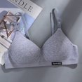 thumbnail image 1 of Ropa interior cómoda sin costuras de algodón puro para niñas, período de desarrollo, estudiante de secundaria, pecho pequeño, sujetador push up inalámbrico, fino, 1 of 6