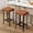 Brown, variant on Set of 2 Bar Stools, 24" Counter Height with Leather Upholstered Seat, Compact Irregular Legs Stool for Small Spaces, Kitchen, Home Bar, Dining Room,Black