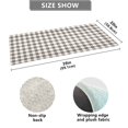 thumbnail image 3 of Haosy Neautral Gingham Pattern Bathroom Rugs Non Slip Absorbent Soft Plush Quick Dry Bath Mat, 39"x20", 3 of 8