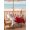 Red White, variant on Outdoor Tablecloth with Umbrella Hole and Zipper, Red Christmas Snowflakes Rectangle Table Cloth 54x80 Inch Waterproof Tablecloth, Xmas Balls Winter Pine Tree Picnic Table Cover for Patio Camping
