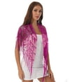 thumbnail image 2 of JanJean 1920s Shawl Wraps Sequin Fringed Evening Cape Wedding Bridal Shawl Scarf Tops Hot Pink One Size, 2 of 5
