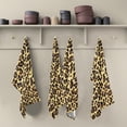 thumbnail image 5 of Wobogo Brown Leopard Kitchen Towel 6 Piece Large Cotton Dishcloth Premium Absorbency Set with Hanging Loop, 5 of 7