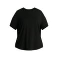 thumbnail image 5 of Terra & Sky Women's Plus Size Crewneck Tee with Short Sleeves, Sizes 0X-5X, 5 of 5