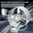 thumbnail image 2 of 15" Gable Mount Vent Attic Fan,Exhaust Ventilation Fan with Adjustable Thermostat & Remote Control Switch for Gable,Home,Shed,Garage,Portable Building,1650CFM,2500 Sq.Ft Coverage Area., 2 of 6