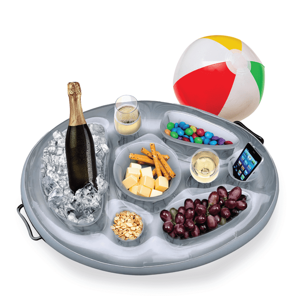 GEARPLEX Inflatable Drink Float Tray for Pool, Hot Tub, Lake, Ocean - Floating Tray, 1 Pack